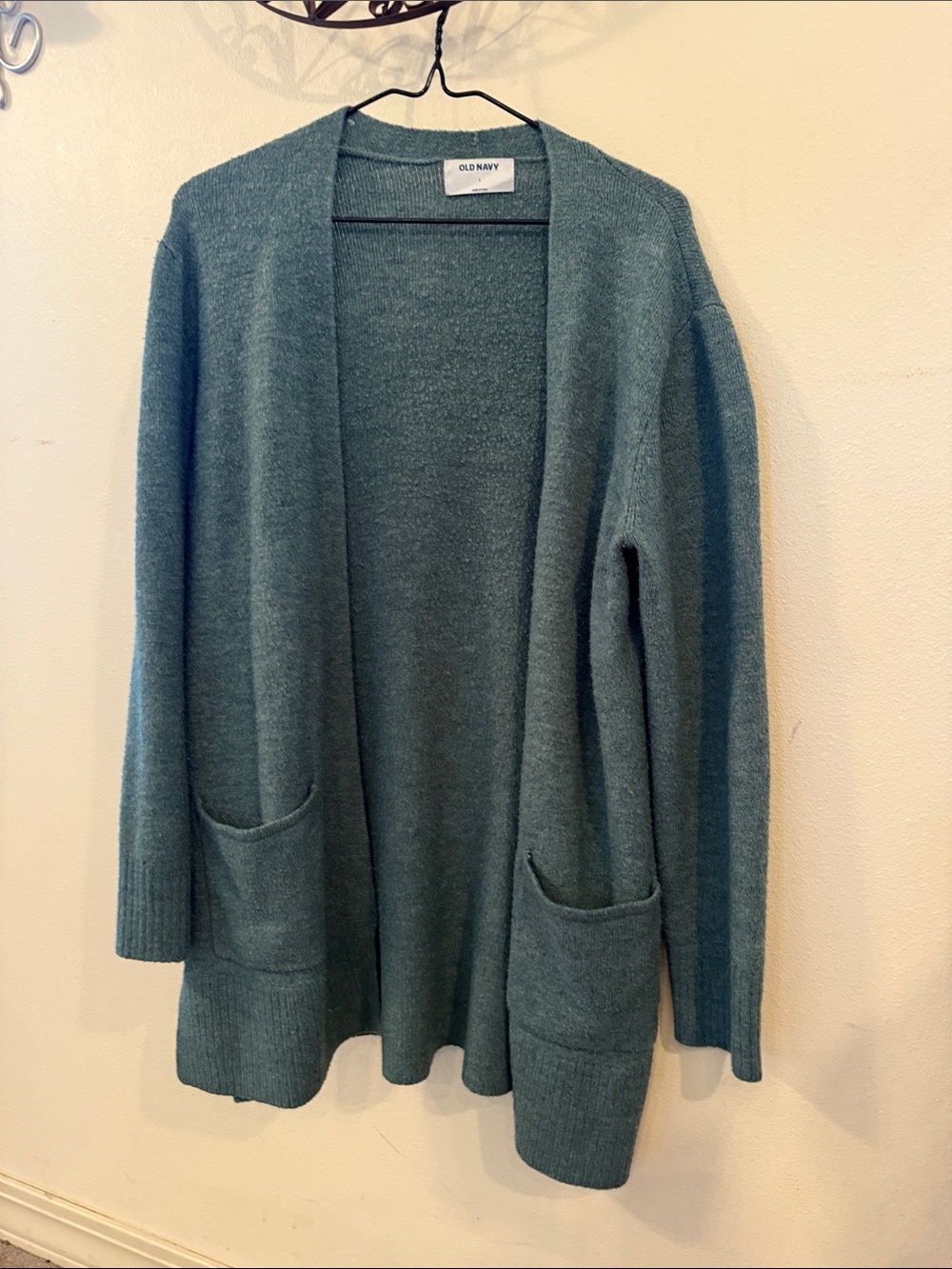 Old Navy Open-Front Teal Green Cardigan